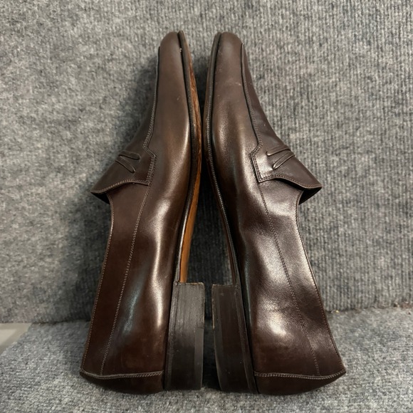Salvatore Ferragamo Mens Brown Leather Loafers Shoes 13 D 2004 324U Made Italy main image 7